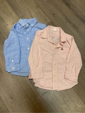 GAP Kids Button-Down Shirt Duo - Light Blue & Light Pink
